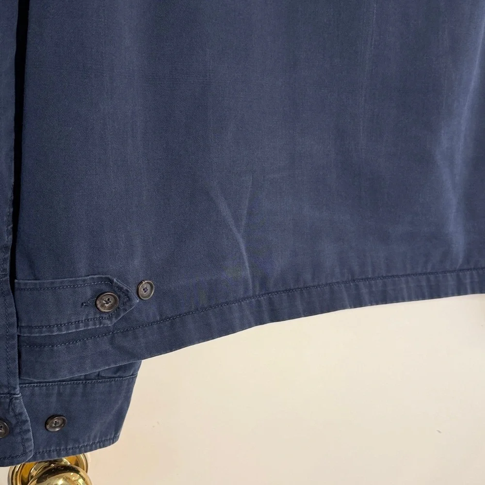Polo Ralph Lauren Vintage Navy Blue Classic Bomber Harrington Jacket 100% Cotton